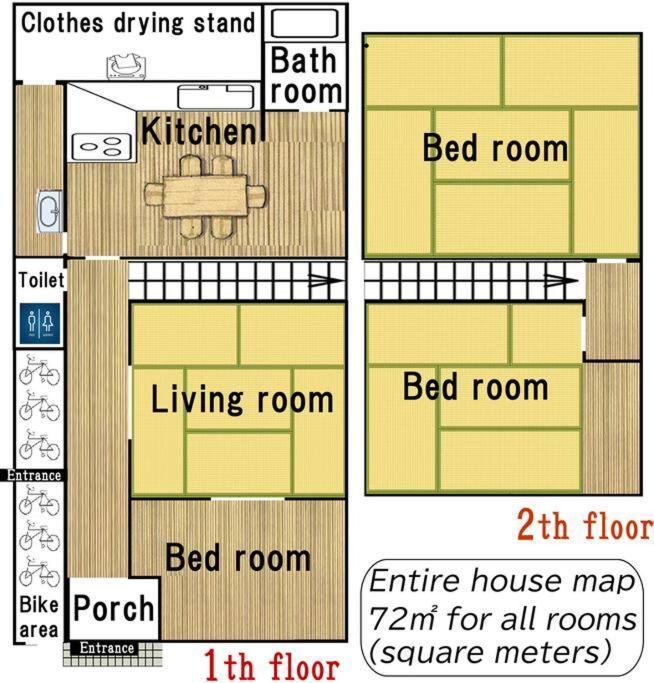Apartment Authentic House In With Free Bicycles- Easy To Osaka, Nara Too *